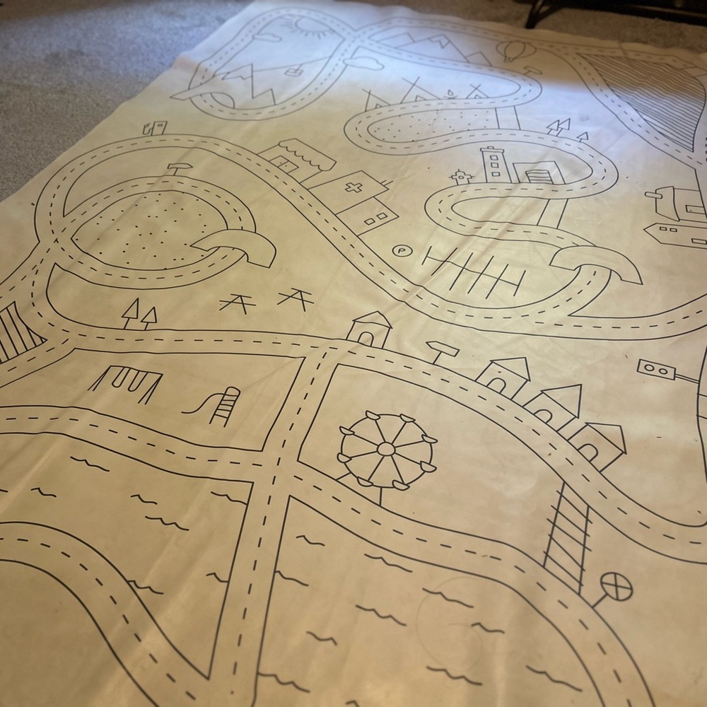 Kids Play Mat with Road Map Design